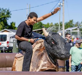 Last year, fair goers took the mechanical bull by the horns.