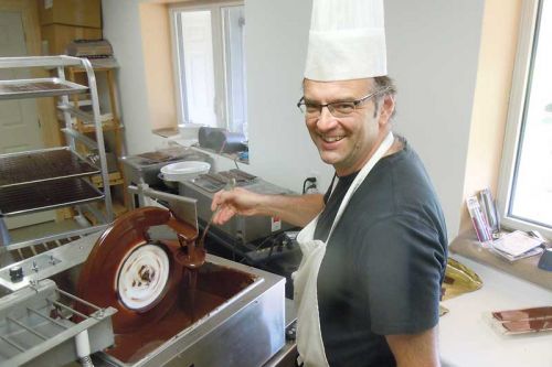 local chocolatier Ludwig Ratzinger at his home studio near Maberly will be at studio #7 on the Perth Autumn Studio Tour this upcoming Thanksgiving weekend on October 11, 12 &13