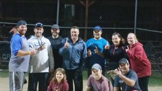 Kurt Thompson team: Back l-r: Kurt Thompson, Zack Price, Matt Green, Shawn Thompson, Mike Thompson, Missy Thompson, Kim Thompson; Front Keyanna Whan, Cory Thompson, Robert Price. Missing from picture: Natasha Whan