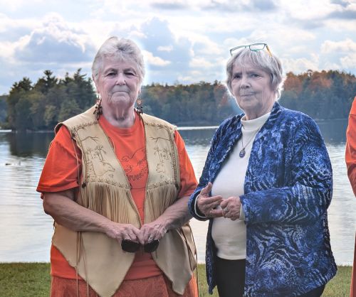 Chief Doreen and Mayor Fran at the beach