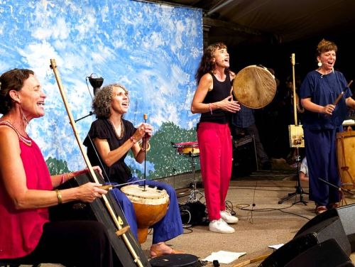 La Mal Coifée were one of the featured acts on Saturday Night at the Festival. Photo - Martina Field