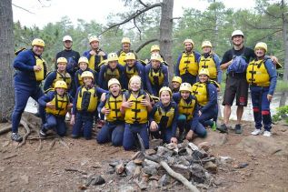 The Cloyne cadets on their year end trip white water rafting with Wilderness Tours.