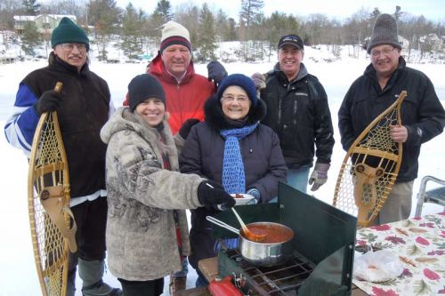 back row, l-r, Terry Trojeck, Maurice Hines, Gord Brown, Howie MacKenzie, front row, l-r, Debbie Trojeck and Chris MacKenzie